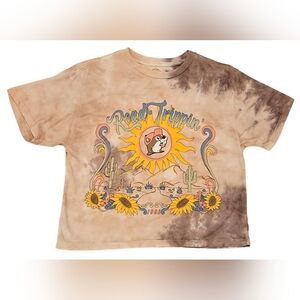 Buc-ee's Women's Road Trippin Tie Dye Crop T-Shirt (SMALL) - Never worn!